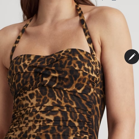 Lauren Ralph Lauren Leopard Print One-Piece Swimsuit Size 12 - Picture 3 of 14
